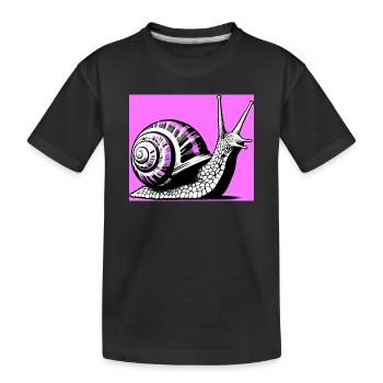 Escargot - T-shirt bio Premium Enfant - noir - Devant