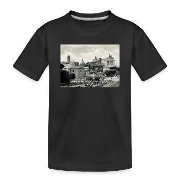 Rome sépia : Colisée et place - T-shirt bio Premium Enfant - noir - Devant