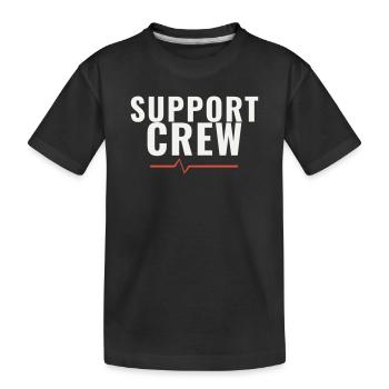 Support Crew Marathon Run Team Motivation Sports - Kids' Premium Organic T-Shirt - black - Front