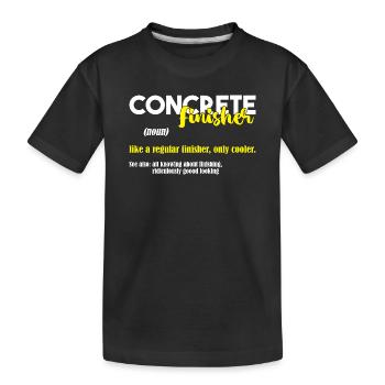 Bétonnière à béton pavée en béton - T-shirt bio Premium Enfant - noir - Devant