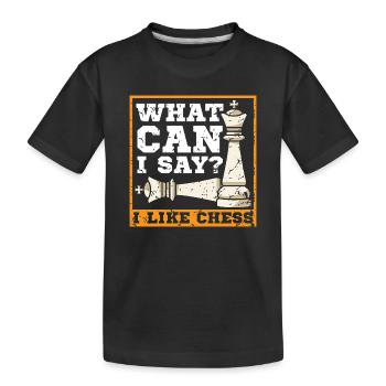 Échiquier des joueurs d’échecs - T-shirt bio Premium Enfant - noir - Devant