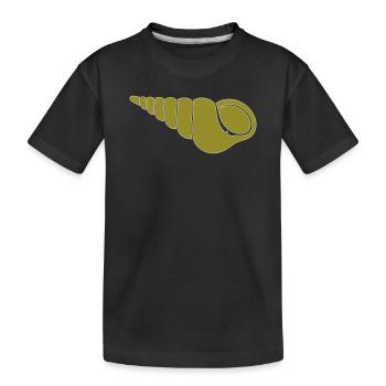 Motif d’escargot spirale olivier - T-shirt bio Premium Enfant - noir - Devant