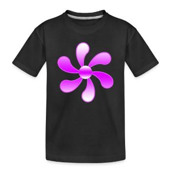 Fleur - T-shirt bio Premium Enfant - noir - Devant