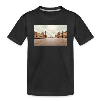 Pyramide du Louvre sur la place - T-shirt bio Premium Enfant - noir - Devant