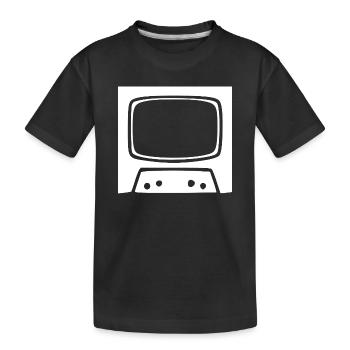 Cadeau de la télévision vintage rétro des années 80 et 90 - T-shirt bio Premium Enfant - noir - Devant