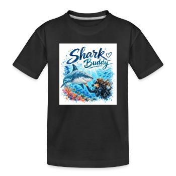 Compagnon Requin Ami Sous-marin - T-shirt bio Premium Enfant - noir - Devant