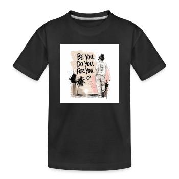 C44E0514-D160-4EC5-B75F-FFC0E88E6842 - Kinder Premium Bio T-Shirt - Schwarz - Vorne