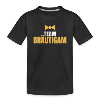 Team Braeutigam JGA Junggesellenabschied Groom - Kinder Premium Bio T-Shirt - Schwarz - Vorne