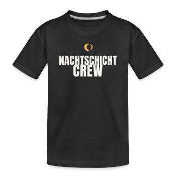 Nachtschicht Crew Schichtarbeit Pflege Nachtdienst - Kinder Premium Bio T-Shirt - Schwarz - Vorne