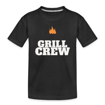 Équipe de grillage barbecue grillé Grill Master Team Fête des pères - T-shirt bio Premium Enfant - noir - Devant