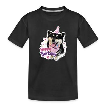 Joyeux Barkday Lapphund finlandais - T-shirt bio Premium Enfant - noir - Devant