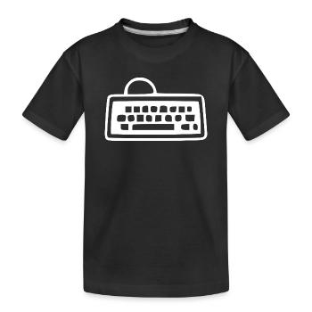 Retro_Vintage_80er_90er_Jahre_Tastatur_schwarzw - T-shirt bio Premium Enfant - noir - Devant