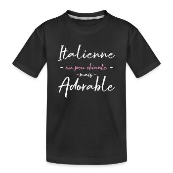 Italienne Un Peu Chiante Mais Adorable T-Shirt ... - T-shirt bio Premium Enfant - noir - Devant