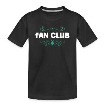 FAN CLUB ornament with tendrils - Kids' Premium Organic T-Shirt - black - Front