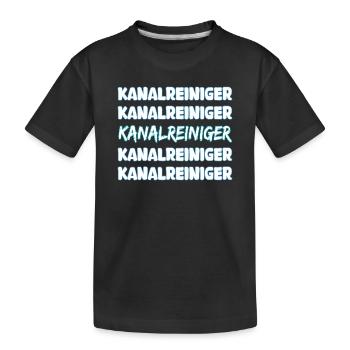 Beruf Kanalreiniger - Kinder Premium Bio T-Shirt - Schwarz - Vorne