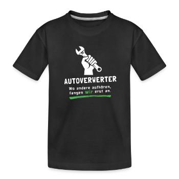 Autoverwerter - wo andere aufhören fangen wir an! - Kinder Premium Bio T-Shirt - Schwarz - Vorne