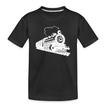Graphique ferroviaire - T-shirt bio Premium Enfant - noir - Devant