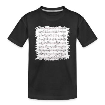 Partitions en noir et blanc avec bordure - T-shirt bio Premium Enfant - noir - Devant