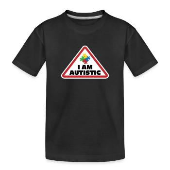 Je suis autiste : conception d’icônes de puzzle - T-shirt bio Premium Enfant - noir - Devant