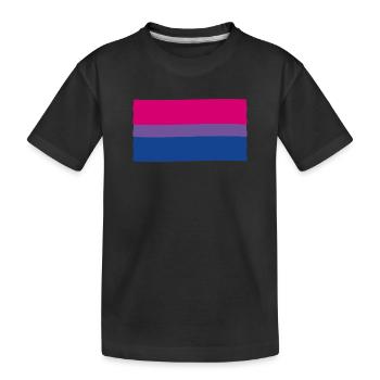 Drapeau de la fierté bisexuelle - T-shirt bio Premium Enfant - noir - Devant