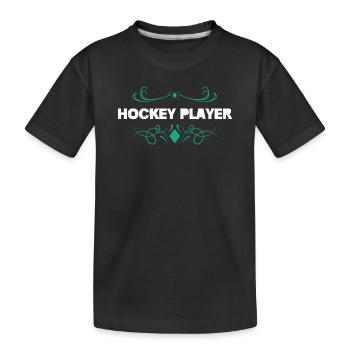 Conception des ornements pour joueurs de hockey sur glace - T-shirt bio Premium Enfant - noir - Devant