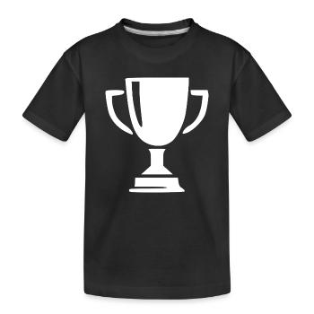 Champion de la victoire en coupe Sportif - T-shirt bio Premium Enfant - noir - Devant