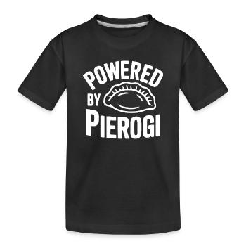 Propulsé par Pierogi - T-shirt bio Premium Enfant - noir - Devant