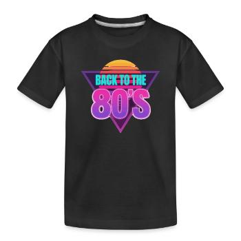 Back to the 80s Neon - Kids' Premium Organic T-Shirt - black - Front