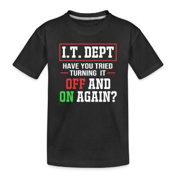 Assistance technique - T-shirt bio Premium Enfant - noir - Devant