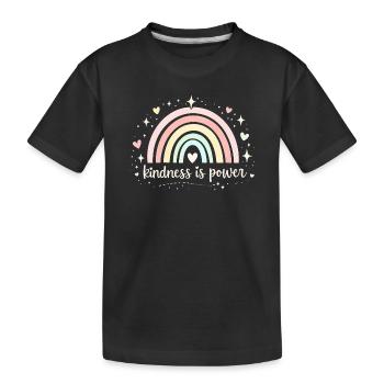La gentillesse est un pouvoir Don inspirant pour un travailleur social - T-shirt bio Premium Enfant - noir - Devant