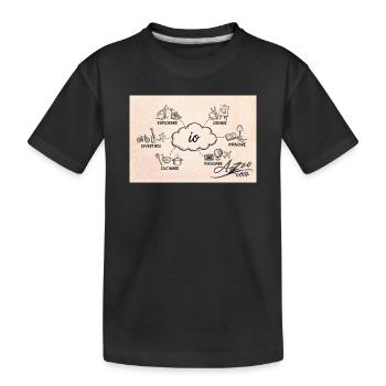 Azzo - Kinder Premium Bio T-Shirt - Schwarz - Vorne