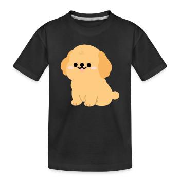 Louveteau Golden Retriever ensoleillé - T-shirt bio Premium Enfant - noir - Devant