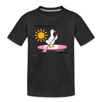 Canard au paddle debout - T-shirt bio Premium Enfant - noir - Devant