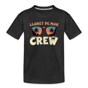 Lloret De Mar Crew - Kinder Premium Bio T-Shirt - Schwarz - Vorne