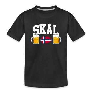 Vacances en Norvège dans les fjords de Norge Voyage en Scandinavie - T-shirt bio Premium Enfant - noir - Devant