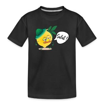 Citron Moustache Papa - T-shirt bio Premium Enfant - noir - Devant