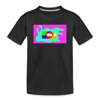 Néon en collage géométrique de blocs de couleur - T-shirt bio Premium Enfant - noir - Devant