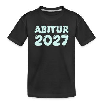 abitur_2027 - Kinder Premium Bio T-Shirt - Schwarz - Vorne