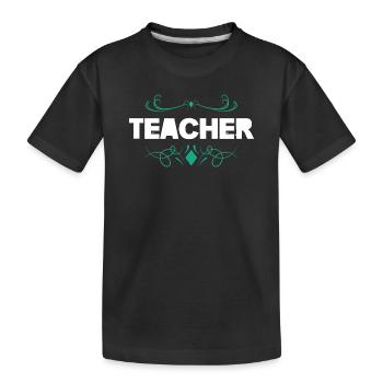 Lettrage des ornements pour enseignants - T-shirt bio Premium Enfant - noir - Devant