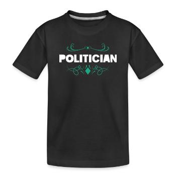 Lettrage orné de politicien - T-shirt bio Premium Enfant - noir - Devant