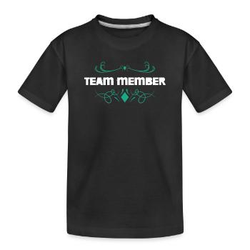 Team Member Ornament Design - Kids' Premium Organic T-Shirt - black - Front