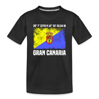 Inseltrip Gran Canaria - Kinder Premium Bio T-Shirt - Schwarz - Vorne