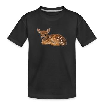 Les taches stellaires Faon - T-shirt bio Premium Enfant - noir - Devant
