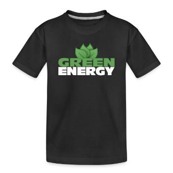 Énergie verte - Avenir durable - T-shirt bio Premium Enfant - noir - Devant