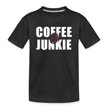 Accro au café : Amour de la caféine - T-shirt bio Premium Enfant - noir - Devant