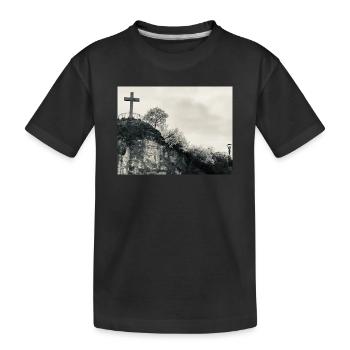 Stone Hill avec croix - T-shirt bio Premium Enfant - noir - Devant