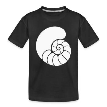 Dessin de coquillage en spirale de mer - T-shirt bio Premium Enfant - noir - Devant