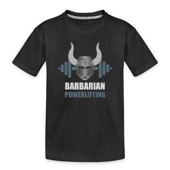 Entraînement de powerlifting Barbarian Warrior - T-shirt bio Premium Enfant - noir - Devant