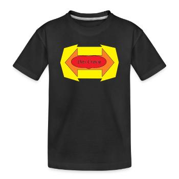 Das Crazy Comic-Arcade Design - Kinder Premium Bio T-Shirt - Schwarz - Vorne