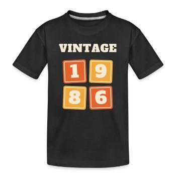 Cadeau vintage rétro vintage vintage pour le 40e anniversaire - T-shirt bio Premium Enfant - noir - Devant